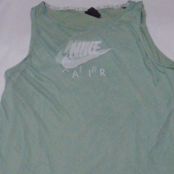 Nike Womens Air Mesh-Overlay Dress Jersey Green White Size 1X - Picture 1 of 2